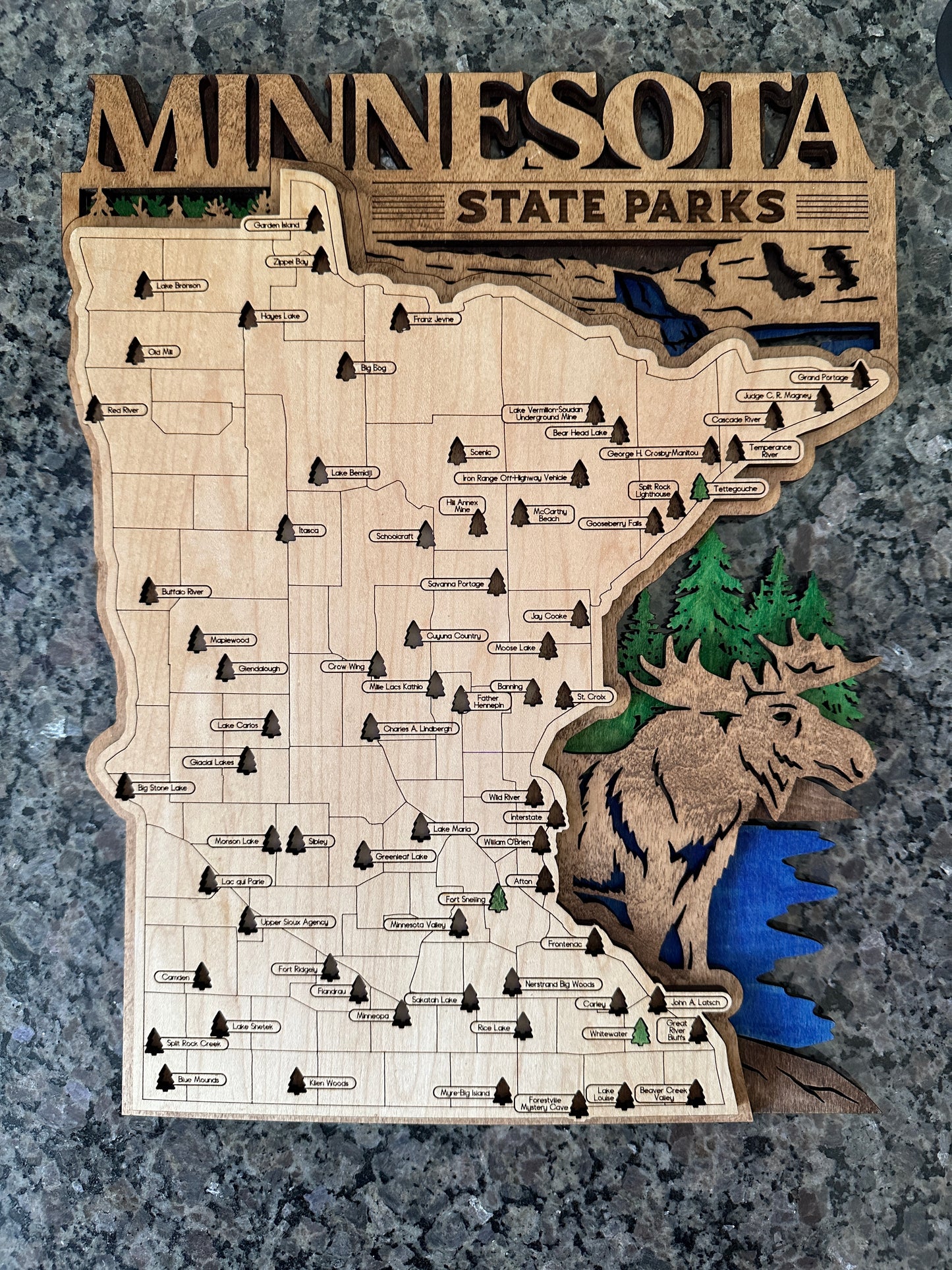 Minnesota State Park Travel Map - Moose